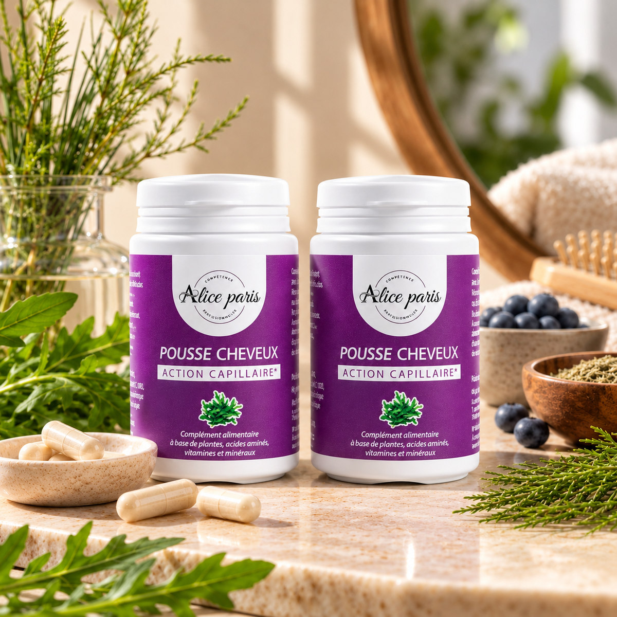 Pack 2x Pousse de cheveux Vitamines & Plantes Alice Paris