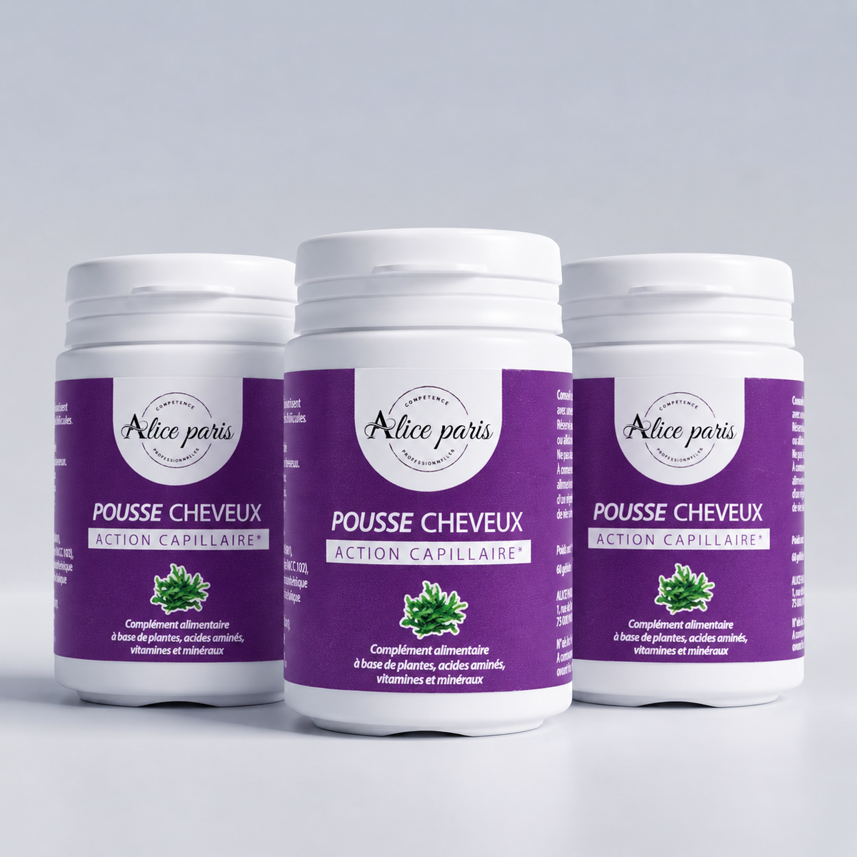 Pack 3x Pousse Cheveux Vitamines & Plantes Alice Paris