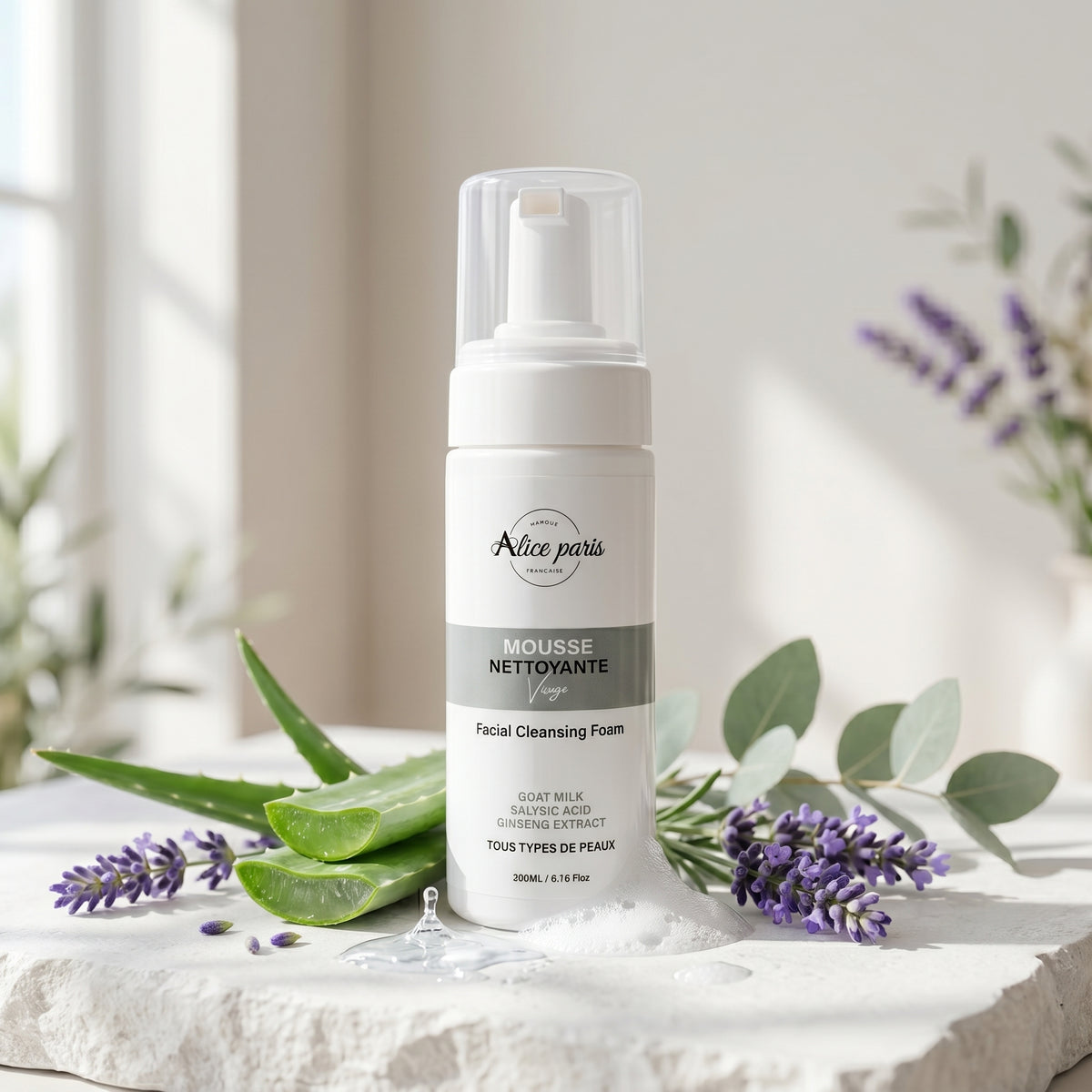 Mousse nettoyante visage