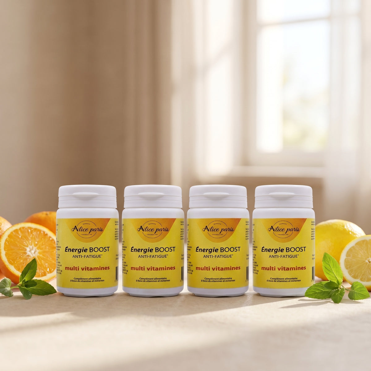 Packs 4 Alice Vitamine Minéraux Énergie Boost